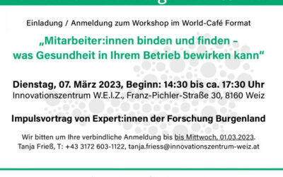 BGF Impuls-Workshop zur betrieblichen Gesundheitsförderung